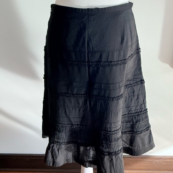 Chic Black A-Line Skirt - Picture 2 of 4